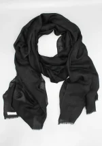 Pure Black Pashmina Shawl